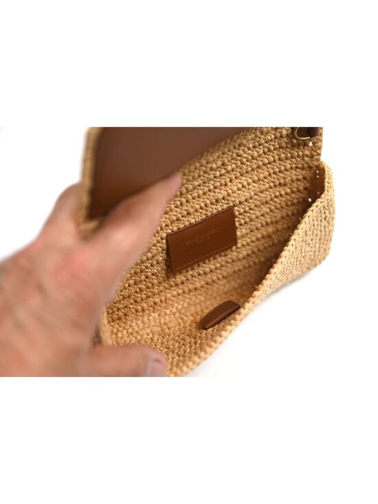 Yves Saint Laurent Icare Sunglasses Case in Raffia main image 5